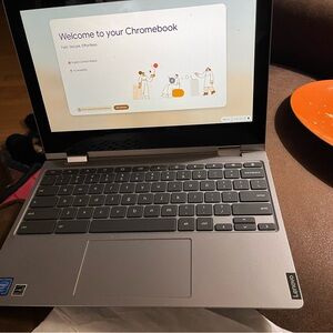 Lenovo Chromebook Gray-Silver Convertible Laptop